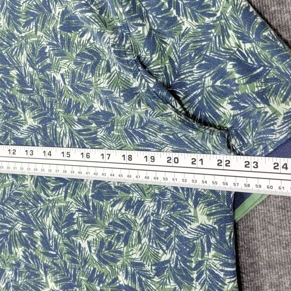 Lands End Polo Shirt Mens Large Blue Green Floral Short Sleeve Traditional Fit - Picture 6 of 12